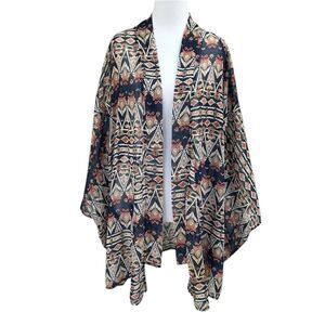 Beulah Kimono Southwestern Print Boho Sz M / L